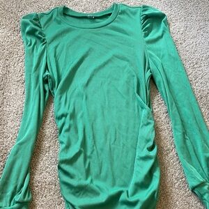 Green Long Sleeve Women's Maternity Top